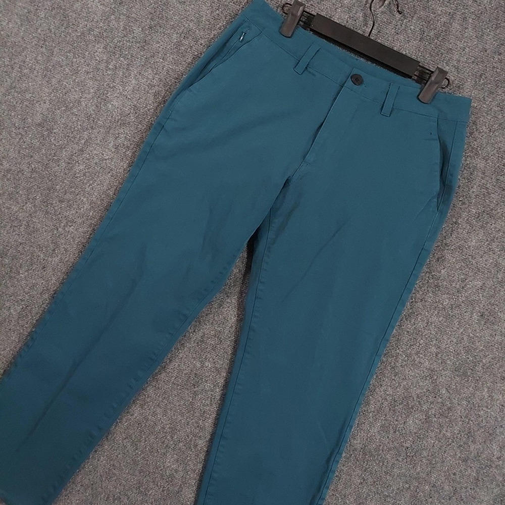 True Classic Pants Mens Fits 32x30 Blue Chino Straight Stretch Cotton Casual